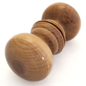 Ручка-кнопка деревянная классика большая, лак светлая 1-0710