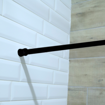 Карниз для ванной телескопический Zenfort 110-200см, черный, блистер