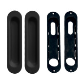 Ручка для раздвижных дверей овал, черный