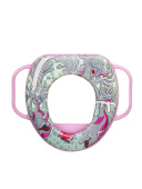 Сиденье для унитаза Delphinium "DK-3002-1", детское, с розовыми ручками микс