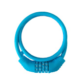 Замок тросовый Trodos 2201 велосипедный 8х650, кодовый, синий