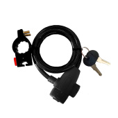 Замок тросовый Trodos 83204 велосипедный 8х1000, 2 ключа, черный