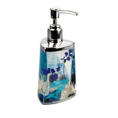 Дозатор для жидкого мыла Delphinium коллекция "Blue grass", пластик: