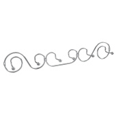 Крючки на планке шестерной Delphinium "F6", хром