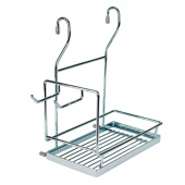 Полка на рейлинг Trodos "KS-2013" прямоугольная 1-ярусная, хром