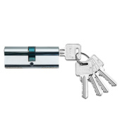 Механизм цилиндровый Trodos ЦМ 80(40/40) латунь 5 ключей, хром, блистер