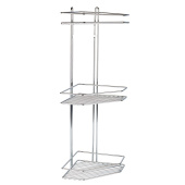 Полка настенная Delphinium 3-ярусная угловая "AE-672", хром