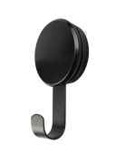 Крючок одинарный на липучке Zenfort "W8002-11", металл, черный