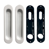 Ручка для раздвижных дверей овал, белый