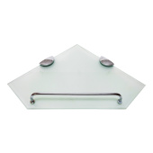 Полка настенная Delphinium 1-ярусная угловая "9016-1С", хром