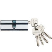 Механизм цилиндровый Trodos ЦМ 80(40/40) сплав ЦАМ 5 ключей, хром