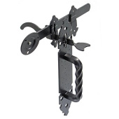 Ручка-щеколда "Декор" НОЭЗ РЩ-100 SL черный матовый (10)