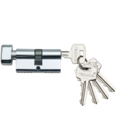 Механизм цилиндровый Trodos ЦМВ 60(30/30) сплав ЦАМ 5 ключей, хром