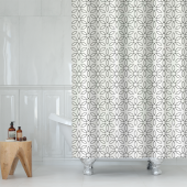 Штора для ванной Delphinium "Вальс" полиэстер 180х180см, 12 колец, мультиколор