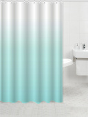 Штора для ванной Delphinium "Аура" полиэстер 180х180см, 12 колец, голубой