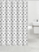 Штора для ванной Delphinium "Альфа" полиэстер 180х180см, 12 колец, мультиколор