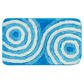 Ковер Delphinium коллекция "Круги" микрофибра 45х75см, голубой