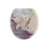 Сиденье для унитаза Delphinium "Лилии", белый