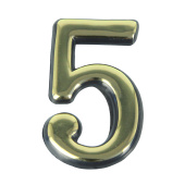 Цифра дверная Trodos "5" золото