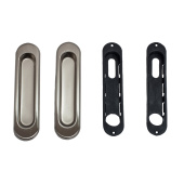 Ручка для раздвижных дверей овал, сатин