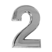 Цифра дверная Trodos "2" классика, хром