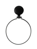 Кольцо для полотенца на липучке Zenfort "W8002-13", металл, черный