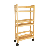 Этажерка Zenfort 3-ярусная узкая "Wood WR5549", бамбук