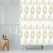 Штора для ванной Delphinium "Абстракция" полиэстер 180х180см, 12 колец, мультиколор