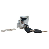 Замок мебельный Trodos "805" для стекла квадратный 2-ой, хром