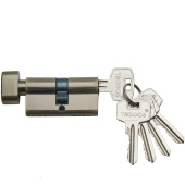 Механизм цилиндровый Trodos ЦМВ 60(30/30) сплав ЦАМ 5 ключей, бронза