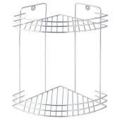 Полка настенная Delphinium 2-ярусная угловая "W2672C-2", хром