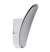 Крючок мебельный Trodos "1640" 1-рожковый, сплав ЦАМ, хром, хедер