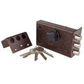 Замок накладной Trodos ЗНЦ коричневый
