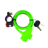 Замок тросовый Trodos 83204 велосипедный 8х1000, 2 ключа, зеленый