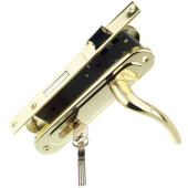 Замок врезной Trodos 70/106-ЦМ с ручкой, золото