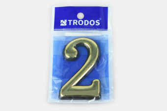 Цифра дверная Trodos "2", золото