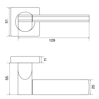 Ручка раздельная Trodos 572-02 SN/CP никель/хром