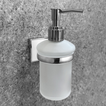 Дозатор для жидкого мыла с держателем Zenfort коллекция "Генезис", белый