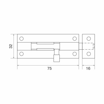 Шпингалет Trodos ZY-711/L90 GA сатиновое золото матовый