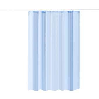 Штора для ванной Zenfort "Жаккард" полиэстер 180х200см, 12 колец, с утяжелителем, голубой