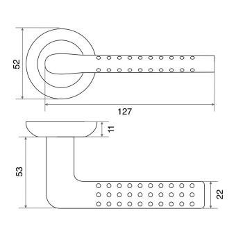 Ручка раздельная Trodos 47P-08 SN/CP никель/хром