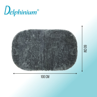 Ковер Delphinium коллекция "Овал" микрофибра 60х100см, серый