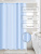 Штора для ванной Zenfort "Жаккард" полиэстер 180х200см, 12 колец, с утяжелителем, голубой