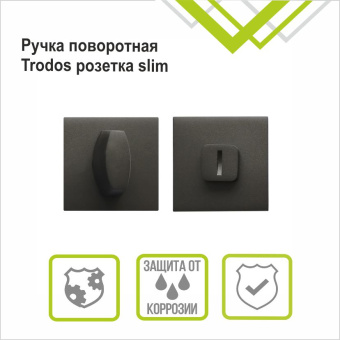 Ручка поворотная Trodos "BK" серия 03 slim, графит