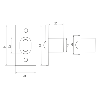 Фиксатор дверной Trodos шариковый, белый