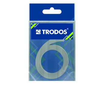 Цифра дверная Trodos "6" модерн, хром