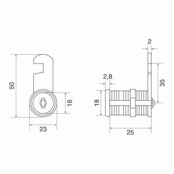 Замок почтовый Trodos "ITALY 25", хром