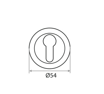 Накладка на цилиндр Trodos "ET" серия 08, кофе