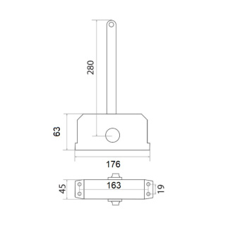 Доводчик дверной Vrata "DC-100" до 100 кг, коричневый