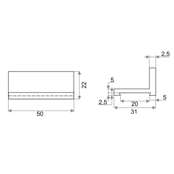 Крепеж настенный для направляющей (1шт)